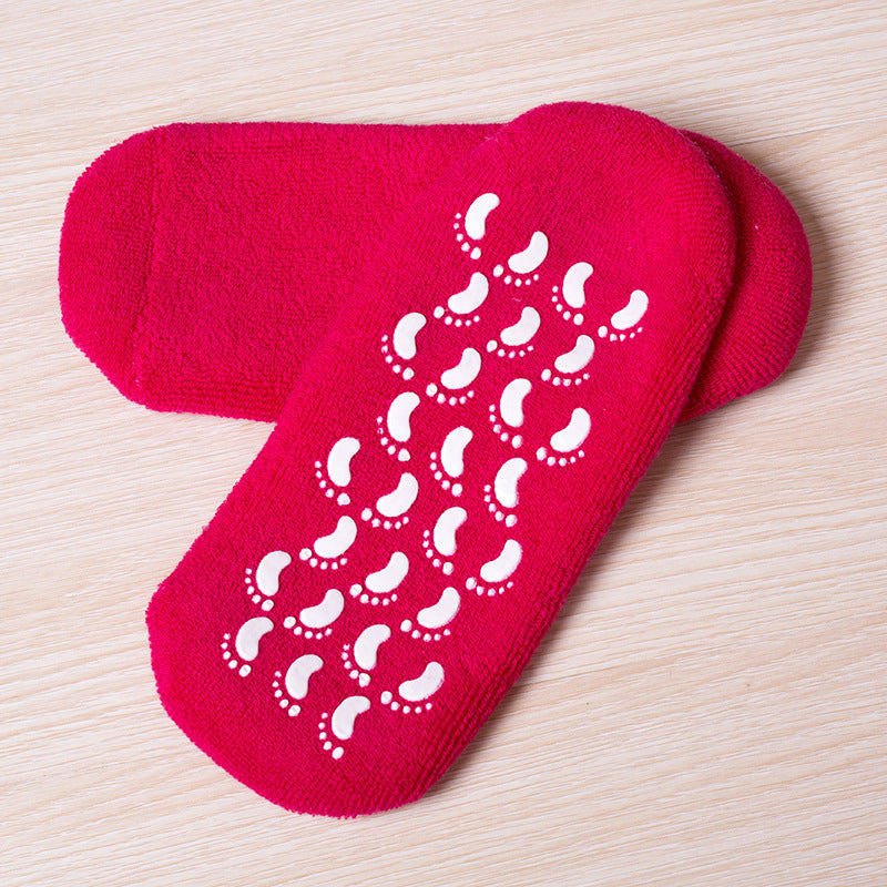 Chaussettes hydratantes avec doublure en gel pour le soin des pieds