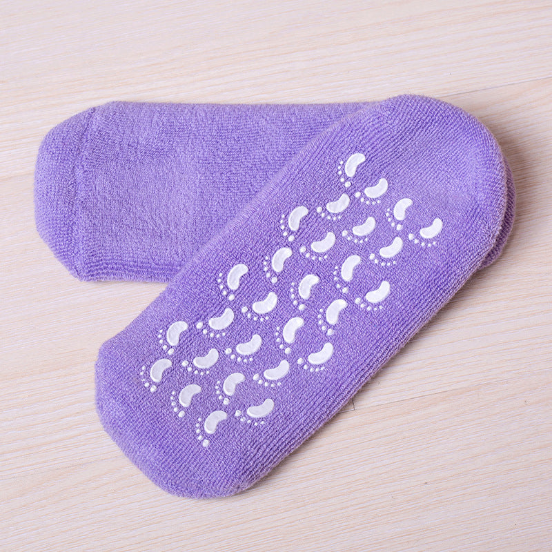 Chaussettes hydratantes avec doublure en gel pour le soin des pieds